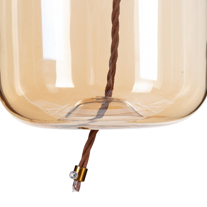 Lustră Șampanie Geam Metal 18 x 18 x 30 cm