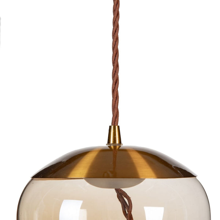 Lustră Șampanie Geam Metal 18 x 18 x 30 cm