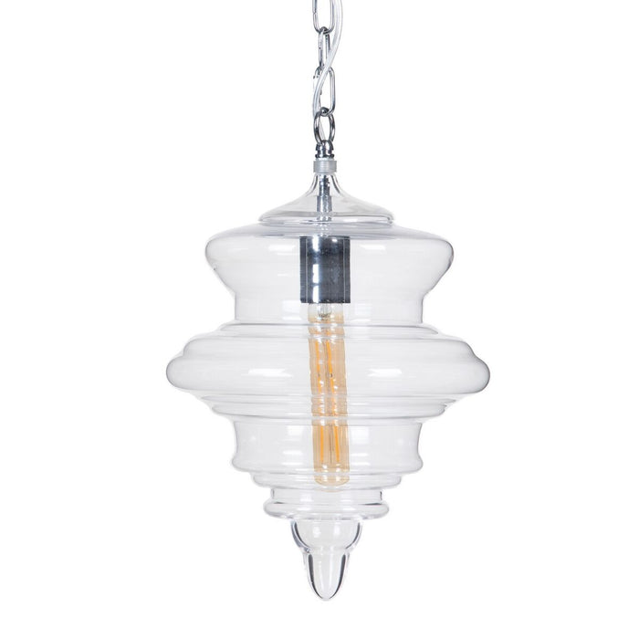 Lustră Argintiu Metal Geam 40 W 220-240 V 28 x 28 x 36 cm Modern