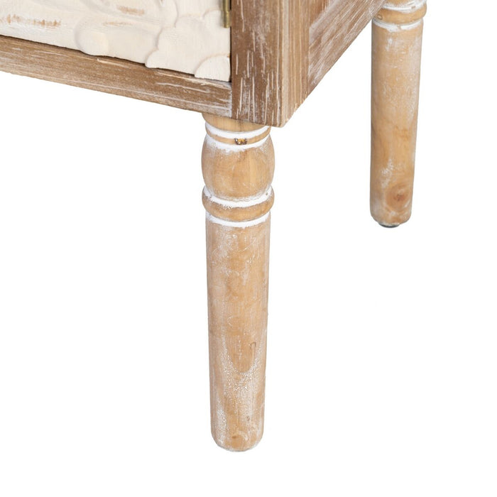 Dulap SHABBY CHIC 64 x 37 x 86 cm Natural Lemn Alb