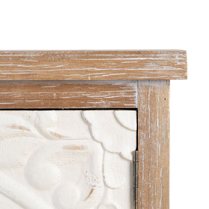 Dulap SHABBY CHIC 64 x 37 x 86 cm Natural Lemn Alb