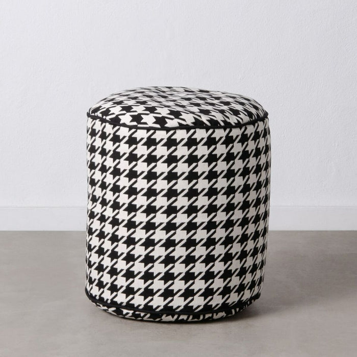 Puff Poliester 45 x 45 x 45 cm 100 % bumbac Model imprimat pe un material, reprezentând un "v" întors