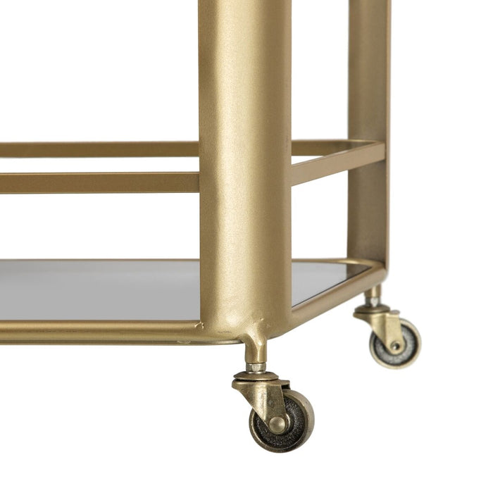Coș de Bucătărie 66 x 36,5 x 77 cm Geam Auriu* Metal