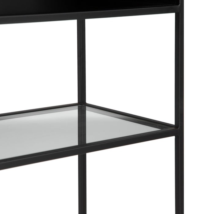 Raft BRICK 55 x 30 x 132 cm Geam Negru Metal