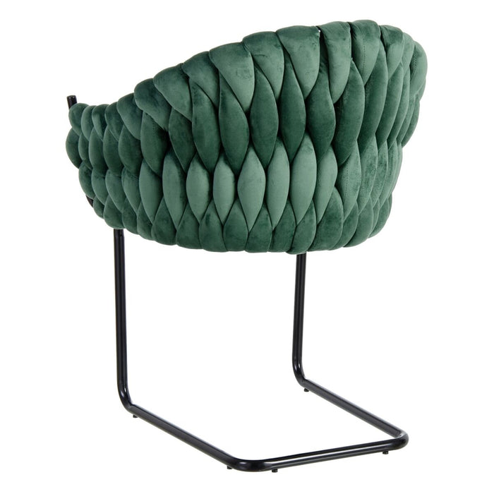 Scaun de Sufragerie 65 x 55 x 82 cm Negru Verde