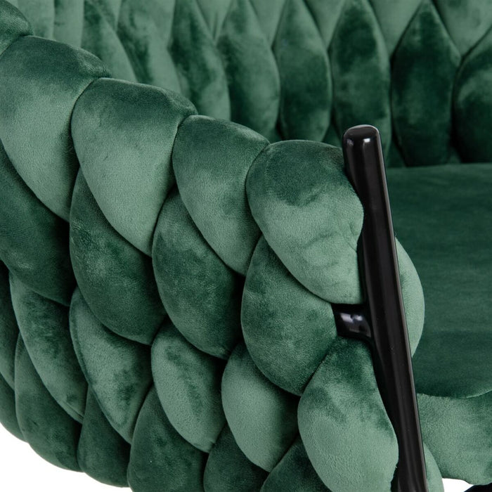 Scaun de Sufragerie 65 x 55 x 82 cm Negru Verde