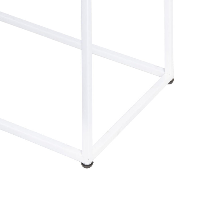 Mobilier pentru Hol SQUARE Metal Alb 80 x 30 x 80 cm (3 Piese)