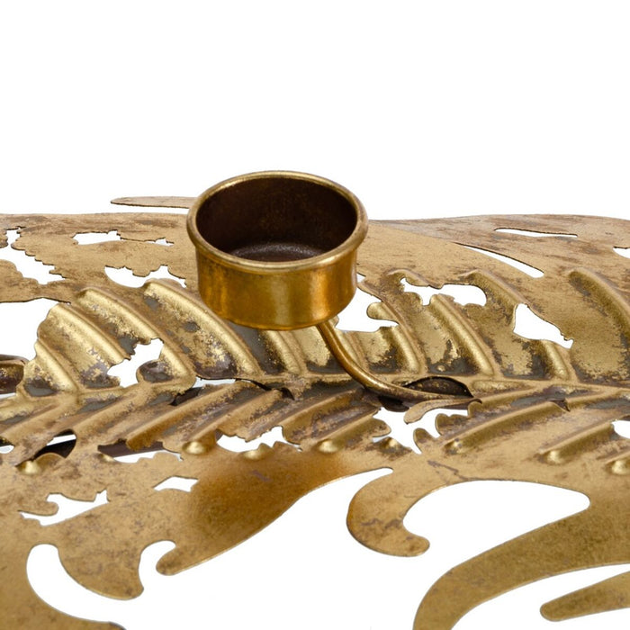 Suport de Lumânări 60,5 x 28,5 x 11 cm Auriu* Metal