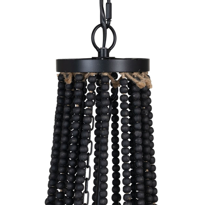 Lustră 35 x 35 x 86 cm Negru Metal Lemn