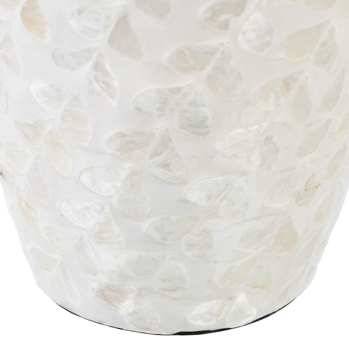 Vază 18 x 18 x 52 cm Bej Sidef Lemn MDF