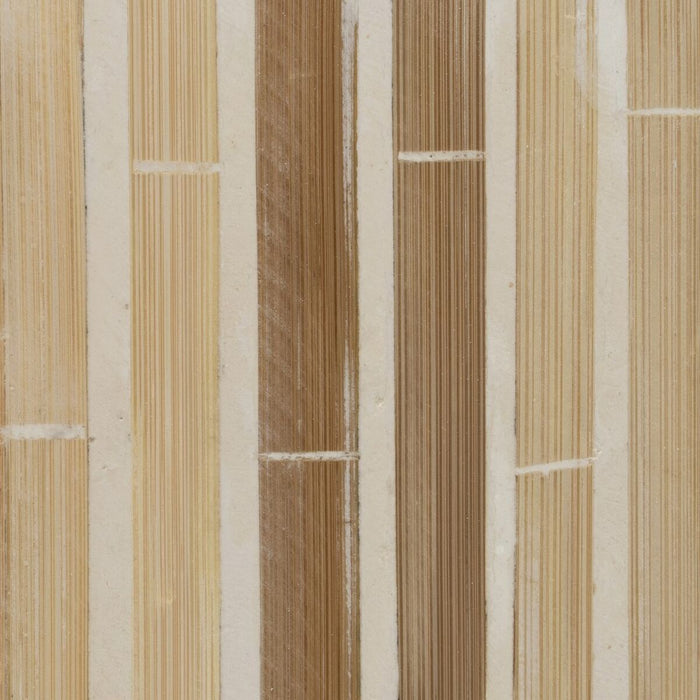 Suport de Lumânări Bej Bambus Lemn MDF 10,5 x 10,5 x 16 cm