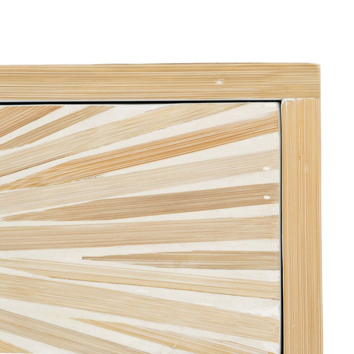 Masa laterală 56 x 46 x 58 cm Bej Bambus Lemn MDF