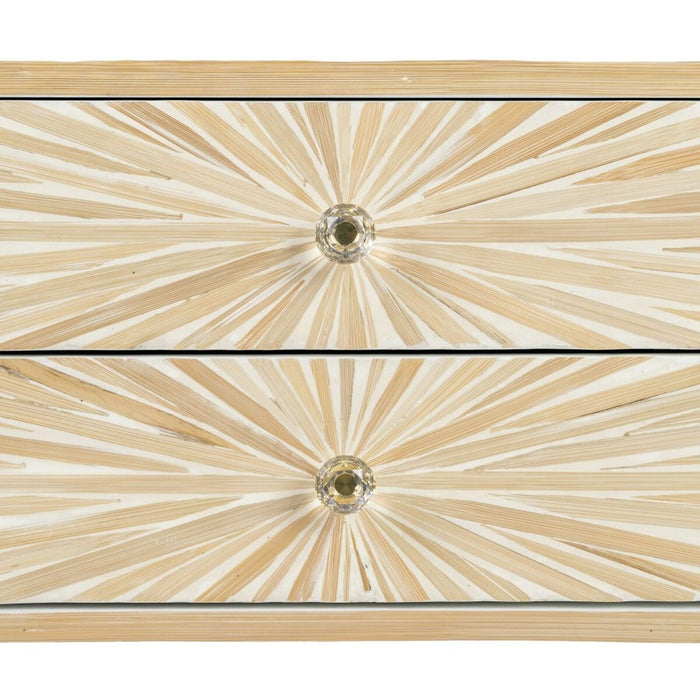 Masa laterală 56 x 46 x 58 cm Bej Bambus Lemn MDF