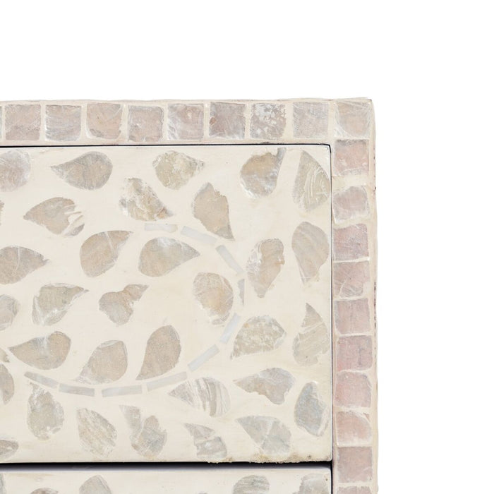 Masa laterală 56 x 46 x 58 cm Bej Sidef Lemn MDF