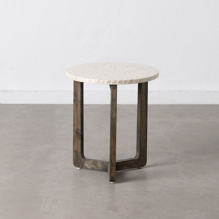 Masa laterală Bej Maro Sidef 40 x 40 x 45 cm Lemn MDF