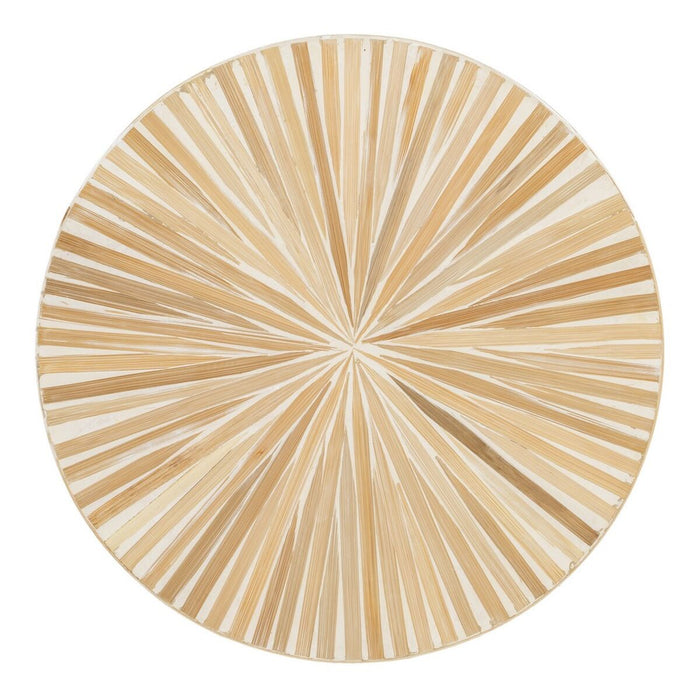 Masa laterală Bej Bambus 45 x 45 x 55 cm Lemn MDF