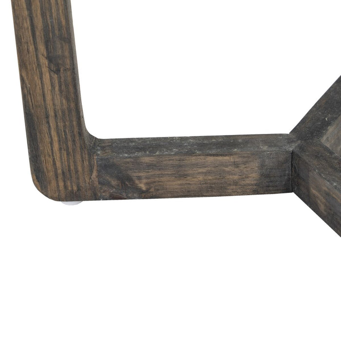 Masa laterală Bej Bambus 45 x 45 x 55 cm Lemn MDF