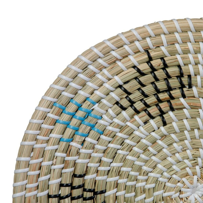 Decorațiune de Perete Natural Negru Fibră naturală 35 x 35 x 1 cm