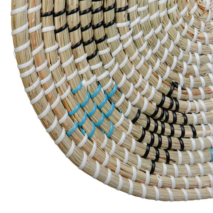 Decorațiune de Perete Natural Negru Fibră naturală 35 x 35 x 1 cm