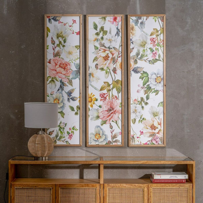 Pânză Květiny 102 x 1,8 x 120 cm (3 Unități)