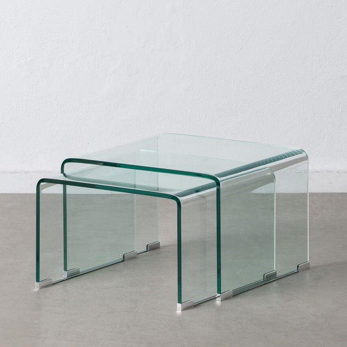 Masa laterală 50 x 45 x 33 cm Transparent (2 Unități)