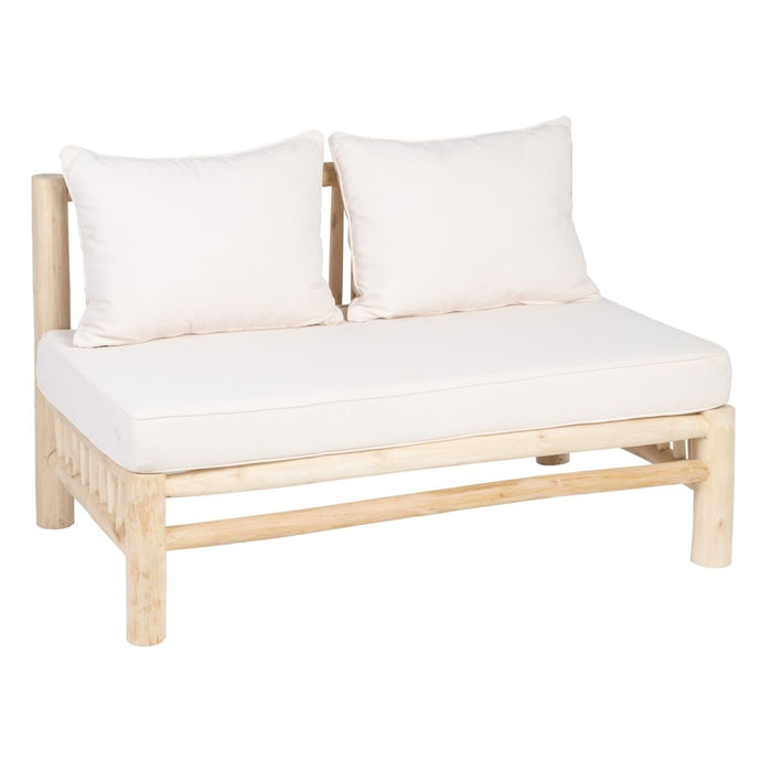 Canapea cu 2 Locuri AKAR Natural lemn de tec 131 x 80 x 77,5 cm