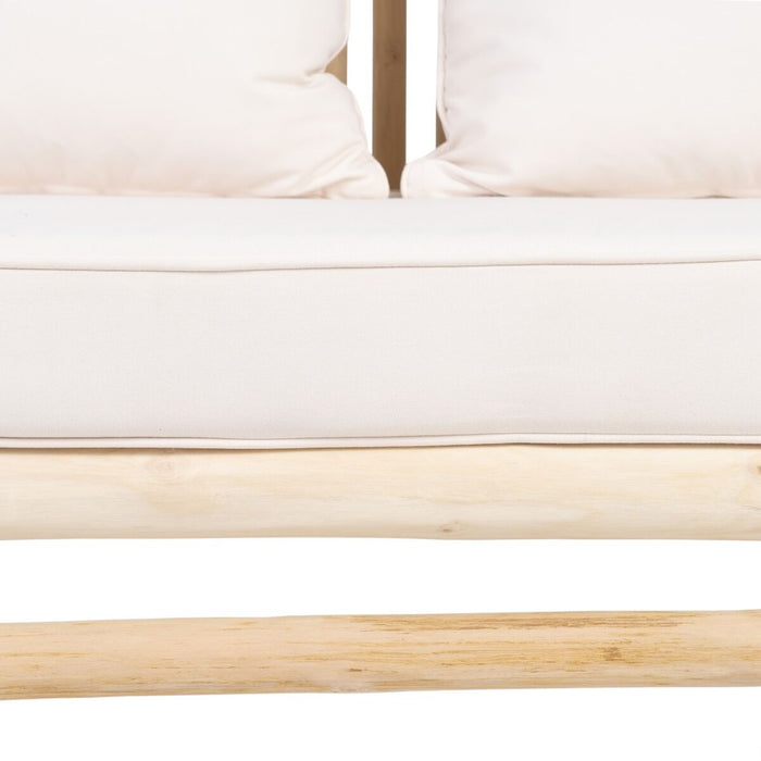 Canapea cu 2 Locuri AKAR Natural lemn de tec 131 x 80 x 77,5 cm