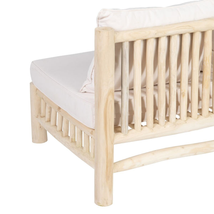 Canapea cu 2 Locuri AKAR Natural lemn de tec 131 x 80 x 77,5 cm