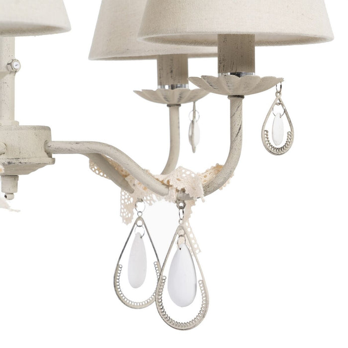 Lustră 51 x 50 x 96 cm Metal Gri Maroniu Ø 15 cm Clasic