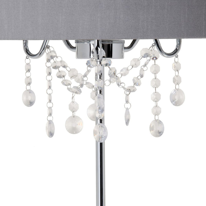 Lampă cu Picior 44 x 44 x 161 cm Metal Argintiu