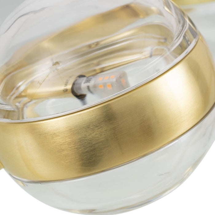 Lampă de Perete 40 x 15 x 17,5 cm Geam Auriu* Fier