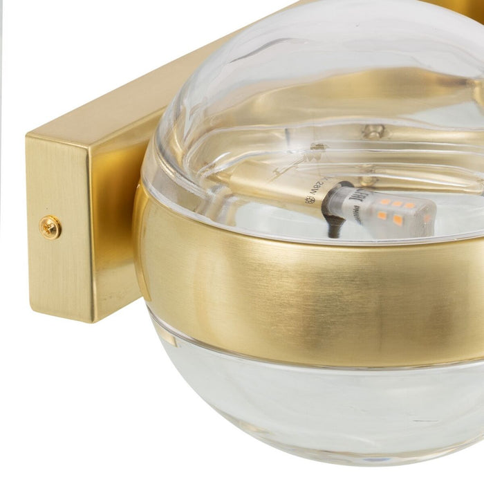 Lampă de Perete 40 x 15 x 17,5 cm Geam Auriu* Fier