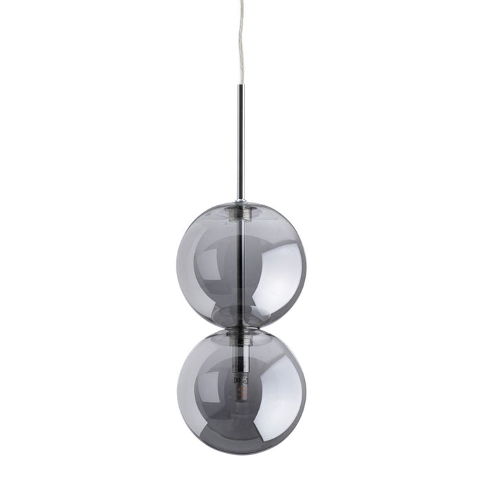 Lustră Argintiu Geam Fier 28 W 220-240 V Ø 15 cm 15 x 15 x 120 cm