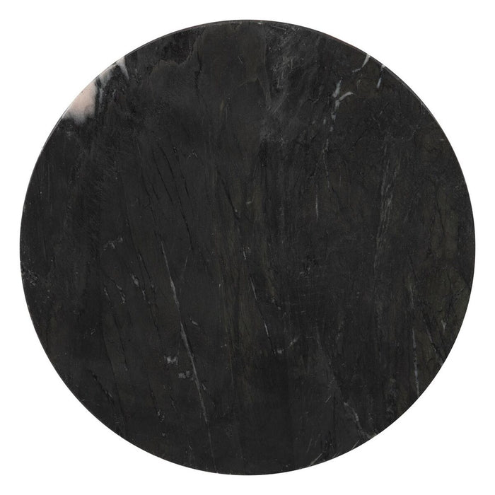 Masa laterală 32 x 32 x 45 cm Negru Auriu* Marmură Fier