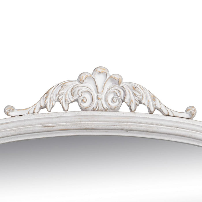 Oglindă de perete 103 x 5 x 108 cm Geam Lemn Alb