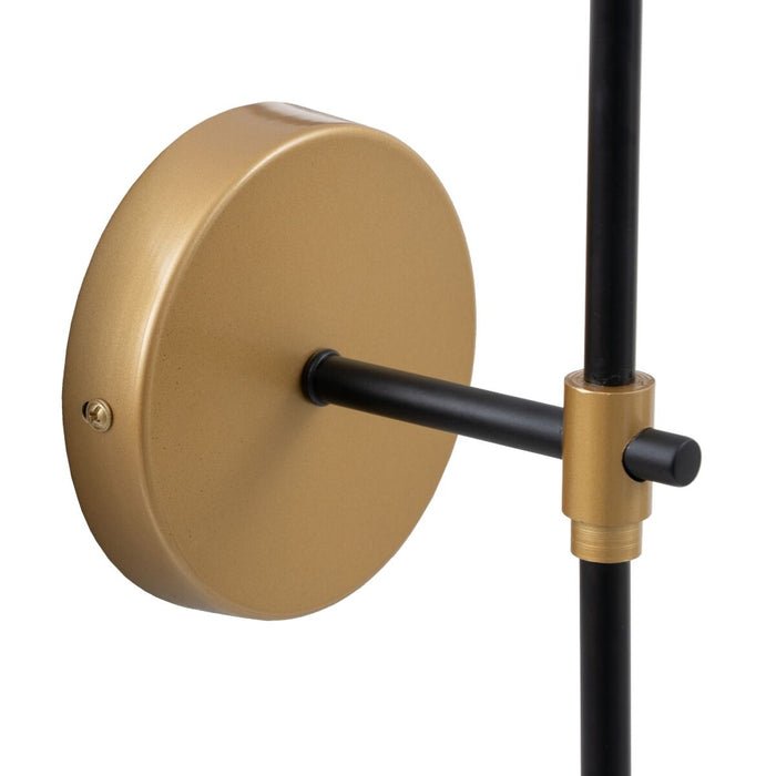 Lampă de Perete 12 x 15 x 36 cm Negru Auriu* Metal Clasic