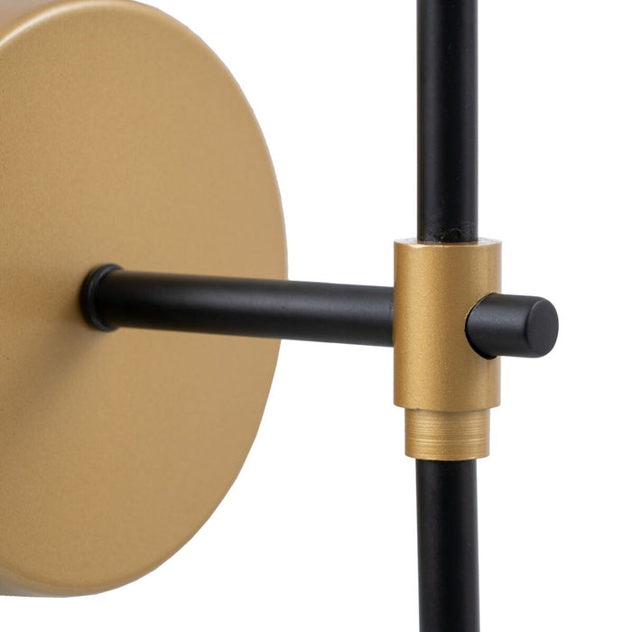 Lampă de Perete 12 x 15 x 36 cm Negru Auriu* Metal Clasic