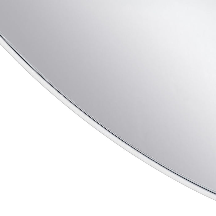 Oglindă de perete 139 x 1,5 x 139 cm Metal Alb