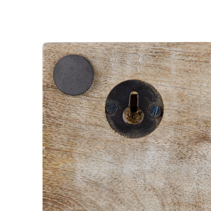 Cuier de perete 61 x 7 x 16,5 cm Metal Lemn