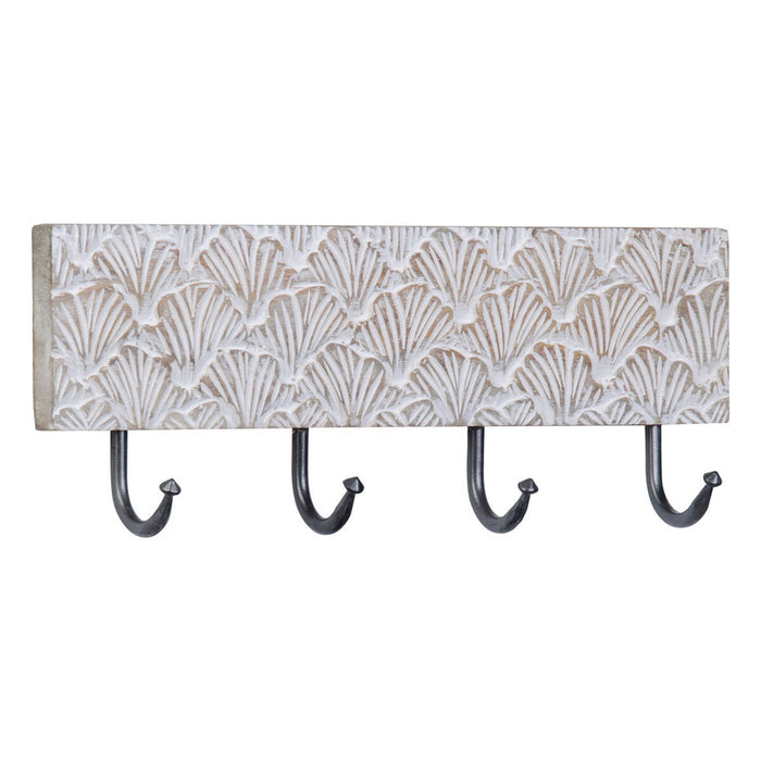 Cuier de perete 38,5 x 7 x 15 cm Metal Lemn