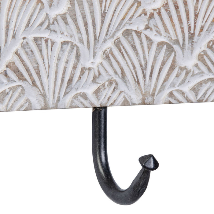 Cuier de perete 38,5 x 7 x 15 cm Metal Lemn