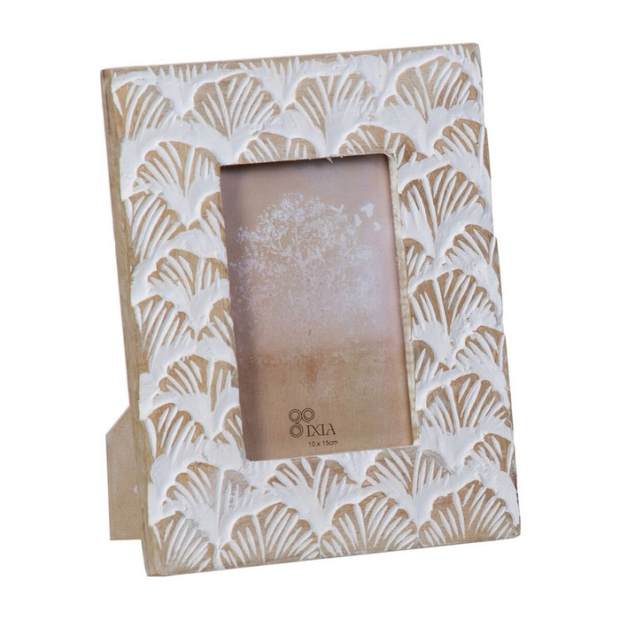 Suport pentru Poze 18,5 x 2 x 23,5 cm Lemn Alb