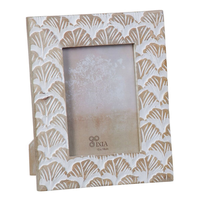 Suport pentru Poze 21 x 2 x 26 cm Lemn Alb