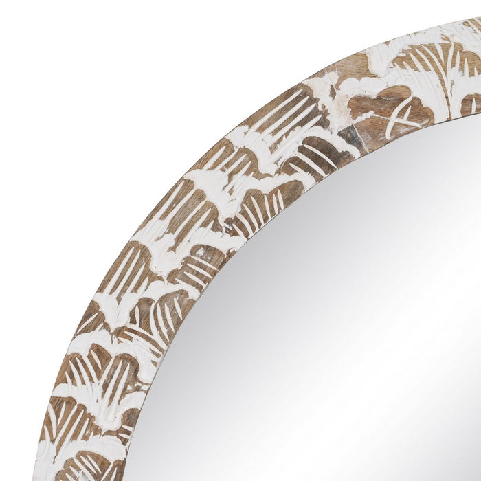 Oglindă de perete 61 x 2 x 152 cm Lemn Alb