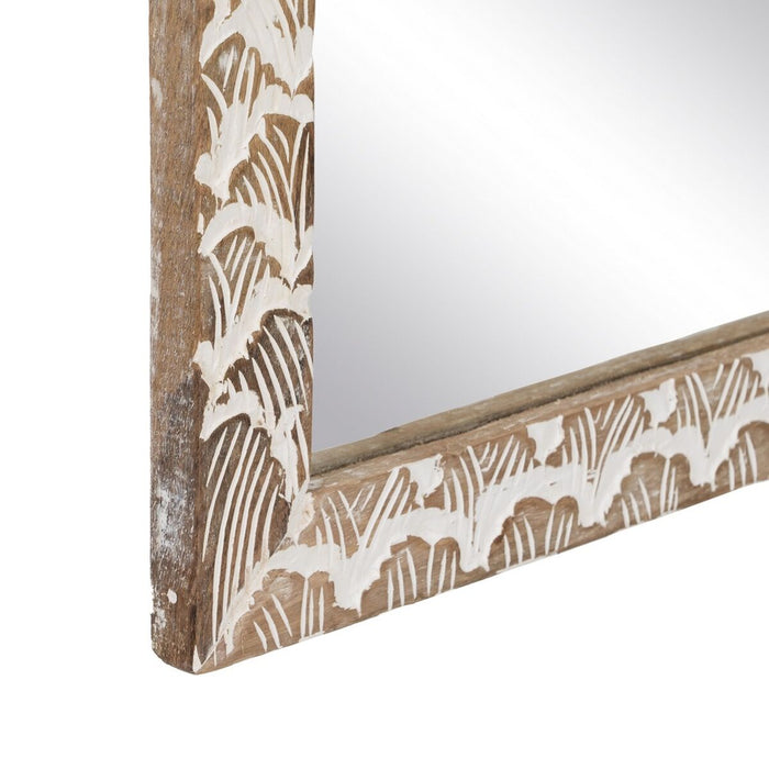 Oglindă de perete 61 x 2 x 152 cm Lemn Alb