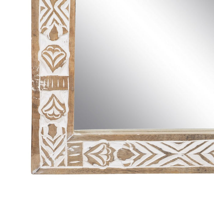 Oglindă de perete 91,5 x 4 x 137 cm Lemn Alb