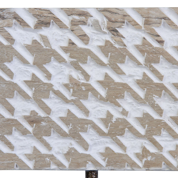 Cuier de perete 38 x 7 x 17 cm Metal Lemn