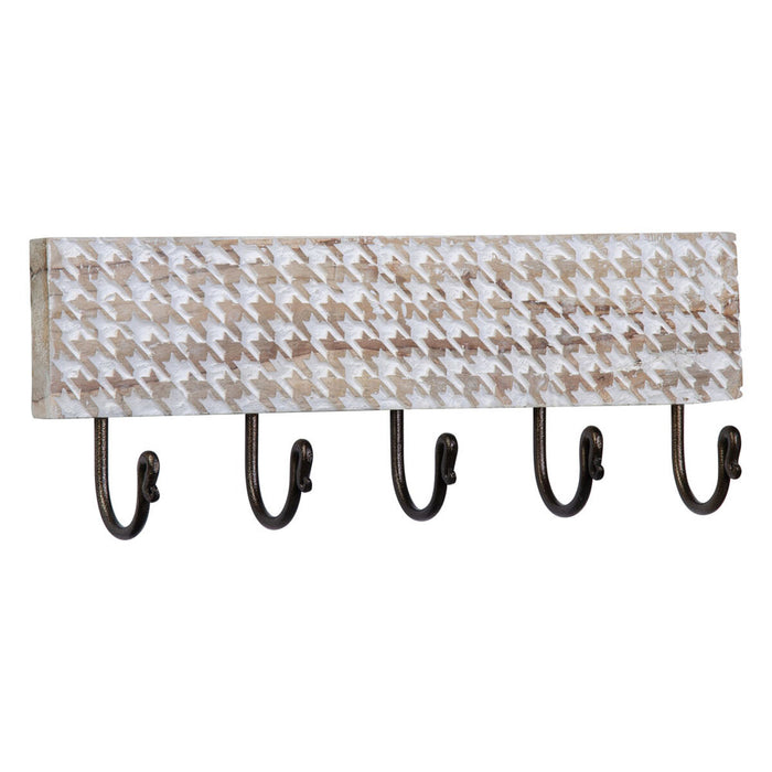 Cuier de perete 46 x 7 x 16,5 cm Metal Lemn