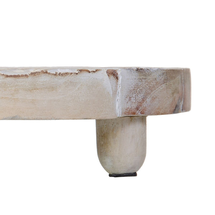 Ghiveci Alb Lemn de mango 22,5 x 22,5 x 6 cm