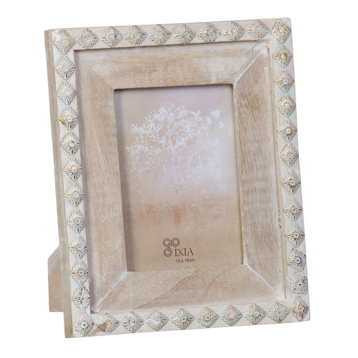 Suport pentru Poze 23 x 3 x 28 cm Lemn Alb